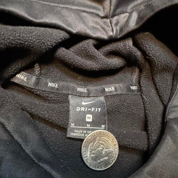 Nike Black Dri-Fit Retro Tech Sportswear Running Train Hoodie Medium - Picture 3 of 5
